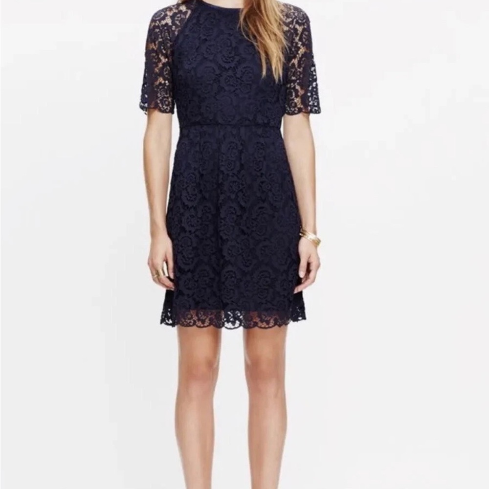 Madewell Magnolia Navy Mini Dress